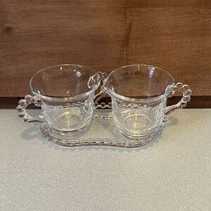 Imperial Glass Company "Candlewick" Cream and Sugar Set